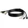 StarTech.com 6 pēdu 4-in-1 USB DisplayPort KVM slēdža kabelis ar audio un mikrofonu