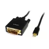 StarTech.com 6 pēdu (1,8 m) Mini DisplayPort–DVI kabelis – Mini DP–DVI adaptera kabelis – 1080p video – pasīvs mDP–DVI-D vienkanāla savienojums, mDP vai Thunderbolt 1/2 Mac/PC–DVI monitors/displejs
