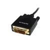 StarTech.com 6 pēdu (1,8 m) Mini DisplayPort–DVI kabelis – Mini DP–DVI adaptera kabelis – 1080p video – pasīvs mDP–DVI-D vienkanāla savienojums, mDP vai Thunderbolt 1/2 Mac/PC–DVI monitors/displejs