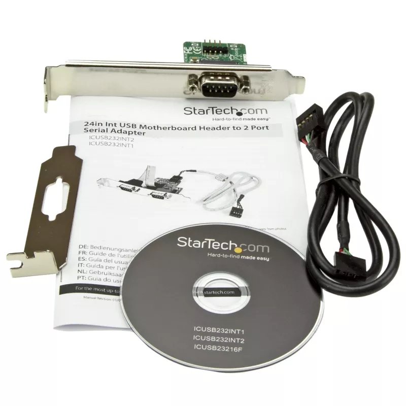 StarTech.com 24 collu iekšējais USB mātesplates galvenes–RS232 sērijas adapteris