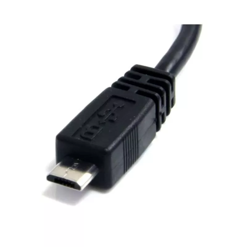StarTech.com 6in Micro USB kabelis - A uz Micro B, 0,1524 m, USB A, Micro-USB B, vīrišķais/vīrišķais, 0,48 Gbit/s, melns