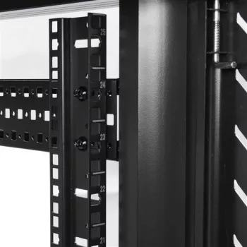 StarTech.com 4-stabu 25U serveru statīva skapis, bloķējams 19 collu datu statīva skapis datoru / AV / IT aprīkojumam, biroja / mājas tīkla statīvs ar ritentiņiem un regulējamām montāžas sliedēm