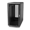 StarTech.com 4-stabu 25U serveru statīva skapis, bloķējams 19 collu datu statīva skapis datoru / AV / IT aprīkojumam, biroja / mājas tīkla statīvs ar ritentiņiem un regulējamām montāžas sliedēm