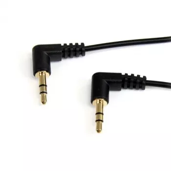 StarTech.com 3 pēdu plāns 3,5 mm leņķa stereo audio kabelis — vīr./vīr.