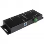 StarTech.com 4-Port Industrial USB 3.0 Hub ar ESD Protection~4-Port USB 3.0 Hub - 5Gbps - Metal Industrial USB-A Hub - Wall or Desk Mountable USB Data Hub - TAA Compliant USB Expander Hub