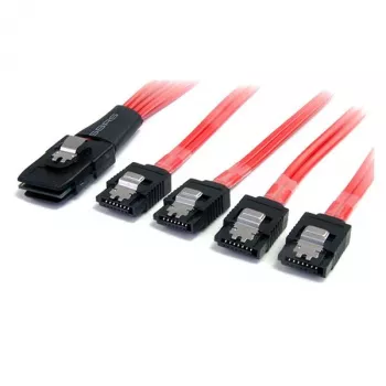 StarTech.com 50 cm Serial Attached SCSI SAS kabelis - SFF-8087 uz 4 fiksējošiem SATA