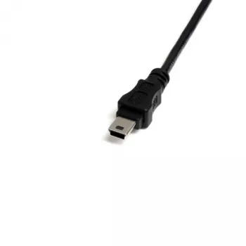 StarTech.com 1 pēdu Mini USB 2.0 kabelis — USB A uz Mini B vīr./sie., 0,3 m, USB A, Mini-USB B, Vīrišķais/Sievišķais, 0,48 Gbit/s, Melns