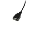 StarTech.com 1 pēdu Mini USB 2.0 kabelis — USB A uz Mini B vīr./sie., 0,3 m, USB A, Mini-USB B, Vīrišķais/Sievišķais, 0,48 Gbit/s, Melns
