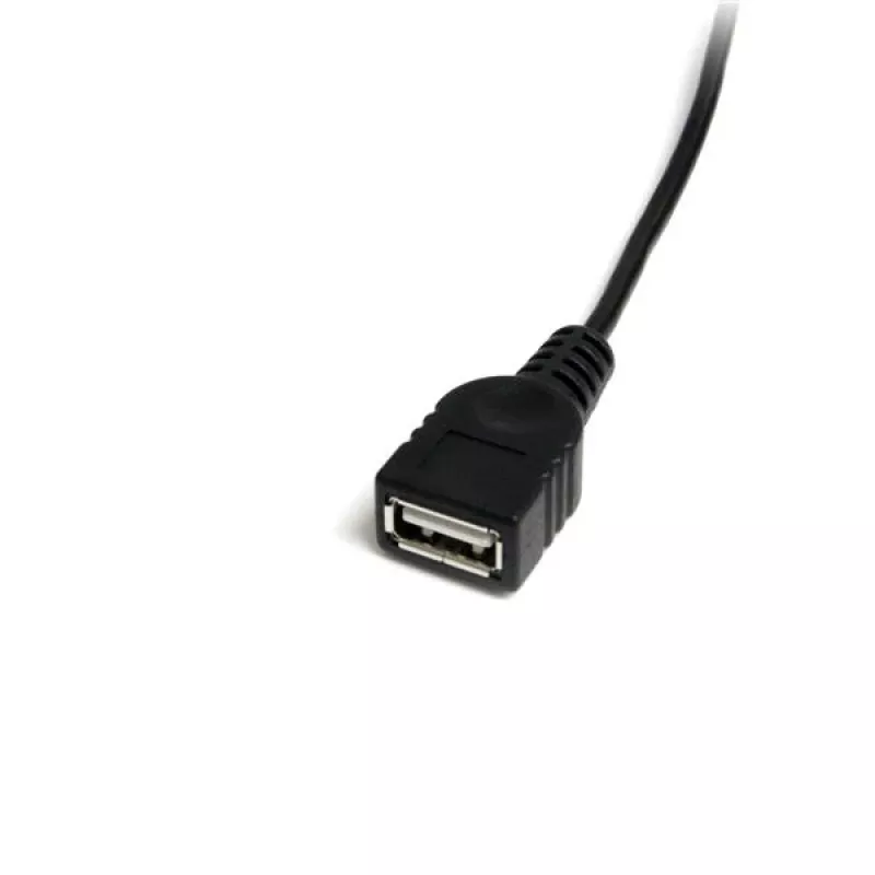 StarTech.com 1 pēdu Mini USB 2.0 kabelis — USB A uz Mini B vīr./sie., 0,3 m, USB A, Mini-USB B, Vīrišķais/Sievišķais, 0,48 Gbit/s, Melns
