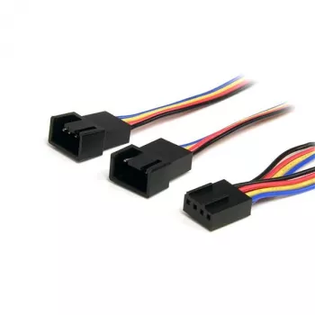 StarTech.com 12in 4 Pin Fan Power Splitter kabelis - F/M, Molex (4-pin), Molex (4-pin), 0,31 m, Vīrišķais, Sievišķais, Daudzkrāsu