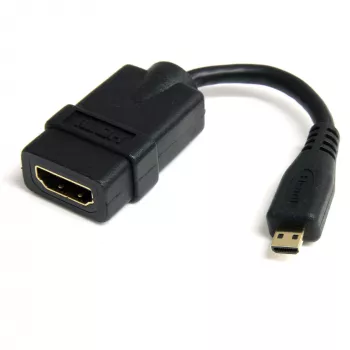 StarTech.com Micro HDMI – HDMI adapteris – 4K 30 Hz video – izturīgs ātrgaitas Micro HDMI (D tips) – HDMI 1.4 pārveidotājs/kabeļa adaptera sargspraudnis – Ultra HD HDMI monitori, televizori un displeji – M/F
