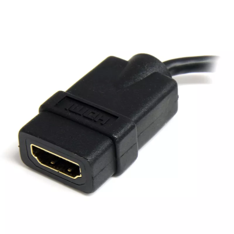 StarTech.com Micro HDMI – HDMI adapteris – 4K 30 Hz video – izturīgs ātrgaitas Micro HDMI (D tips) – HDMI 1.4 pārveidotājs/kabeļa adaptera sargspraudnis – Ultra HD HDMI monitori, televizori un displeji – M/F