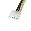 StarTech.com 6in LP4 uz 8 kontaktu PCI Express videokartes strāvas kabeļa adapteris