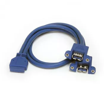 StarTech.com 2 portu paneļa stiprinājuma USB 3.0 kabelis — USB A uz mātesplates galvenes kabelis F/F