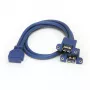 StarTech.com 2 portu paneļa stiprinājuma USB 3.0 kabelis — USB A uz mātesplates galvenes kabelis F/F