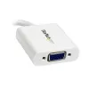 StarTech.com Mini DisplayPort–VGA adapteris – aktīvs Mini DP uz VGA pārveidotājs – 1080p video – mDP vai Thunderbolt 1/2 Mac/PC uz VGA monitoru/projektoru/displeju – mDP 1.2 uz VGA savienotājkabelis – balts