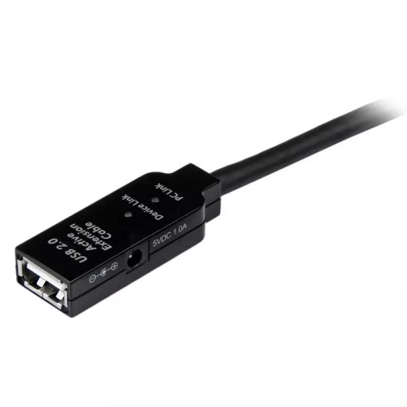 StarTech.com 35m USB 2.0 aktīvs pagarinātāja kabelis — vīr./siev., 35 m, USB A, USB A, USB 2.0, vīr./siev., melns