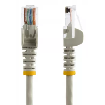 StarTech.com Cat5e komutācijas kabelis ar drošiem RJ45 savienotājiem – 15 m, pelēks