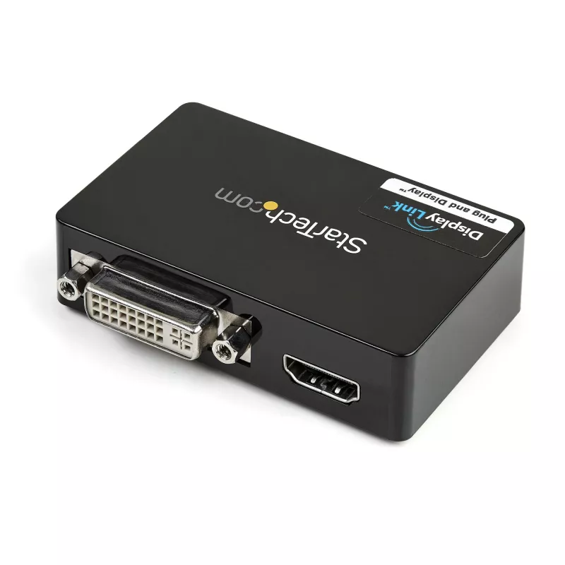 StarTech.com USB 3.0 uz HDMI / DVI adapteris - 2048x1152, 3.2 Gen 1 (3.1 Gen 1), USB Type-B, DVI izeja, HDMI izeja, 2048 x 1152 pikseļi