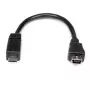 StarTech.com 6 collu Micro USB uz Mini USB adaptera kabelis V/S, 0,15 m, Mini-USB B, Micro-USB A, Vīr./Siev., Melns