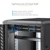 StarTech.com 2U Servera plaukta plaukts - Universāls statīva stiprinājuma konsoles plaukts 19 collu tīkla iekārtu statīviem un skapjiem - Izturīgs tērauds – Nestspēja 50 mārciņas/23 kg - 22 collu dziļš paplāts, melns