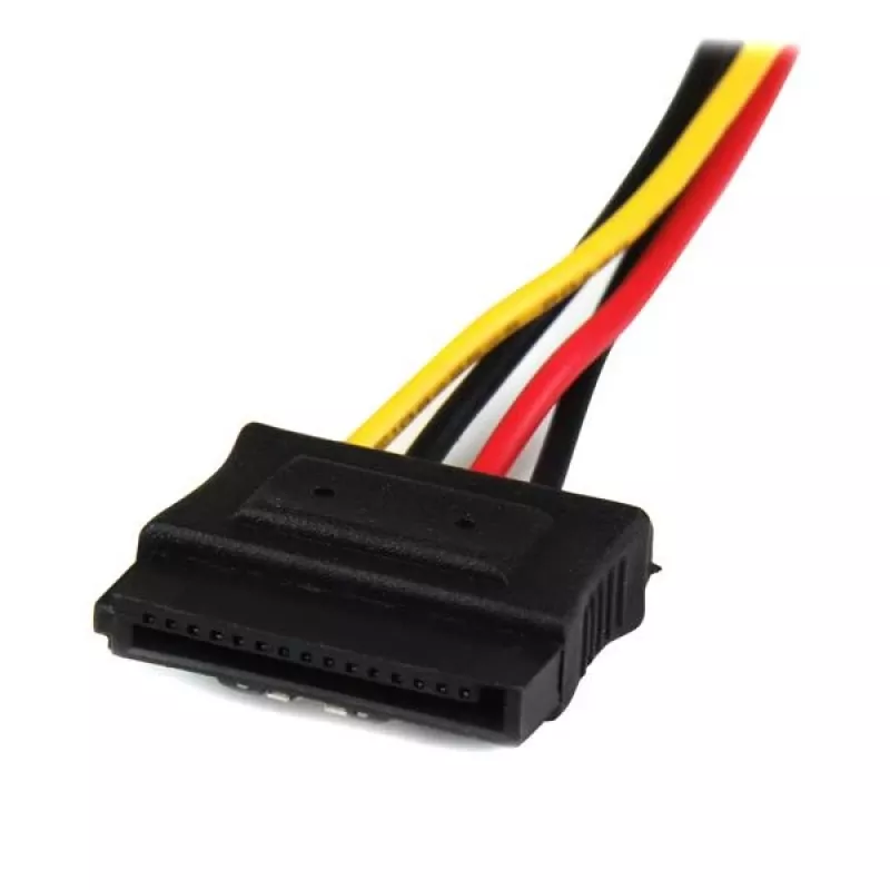 StarTech.com 12in LP4 uz 2x fiksējošu SATA strāvas Y kabeļa sadalītāja adapteris — 4 kontaktu LP4 uz diviem SATA