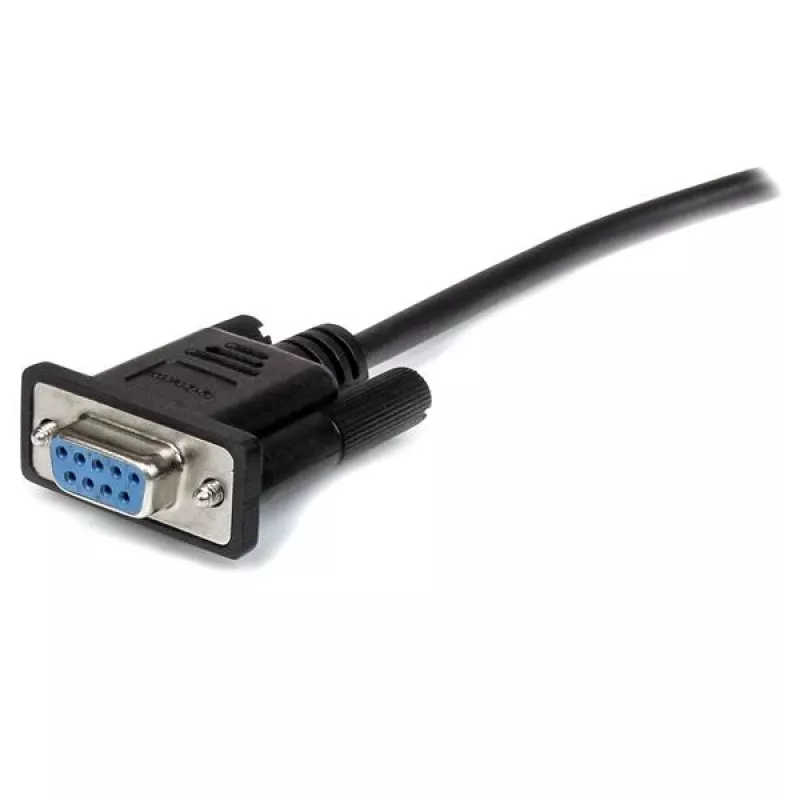 StarTech.com 3m Melns taisns Through DB9 RS232 Serial kabelis - M/F