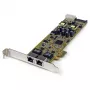 StarTech.com Dual Port PCI Express Gigabit Ethernet PCIe tīkla adapteris - PoE/PSE