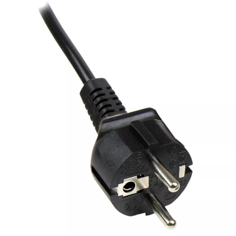 StarTech.com 2m (6 pēdas) klēpjdatora strāvas vads, EU Schuko uz C5, 2,5A 250V, 18AWG, piezīmjdatora/klēpjdatora maiņas maiņstrāvas vads, strāvas adaptera vads, klēpjdatora lādētāja kabelis, āboliņa lapas/Mikija Peles strāvas vads