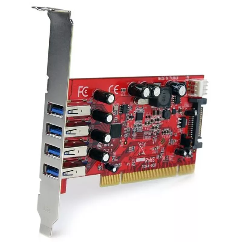 StarTech.com 4 portu PCI USB 3.0 adaptera karte ar SATA/SP4 barošanu