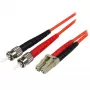 StarTech.com 1m optiskās šķiedras kabelis - multimodālais dupleksais 50/125 - LSZH šķiedras džempera vads - LC/ST