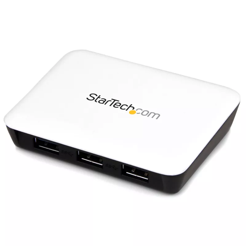 StarTech.com USB 3.0 uz Gigabit Ethernet NIC tīkla adapteris ar 3 portu centrmezglu - balts