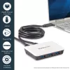 StarTech.com USB 3.0 uz Gigabit Ethernet NIC tīkla adapteris ar 3 portu centrmezglu - balts