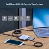 StarTech.com USB 3.0 uz Gigabit Ethernet NIC tīkla adapteris ar 3 portu centrmezglu - balts