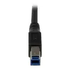 StarTech.com 1m Melns SuperSpeed USB 3.0 kabelis - Right Angle A to B - M/M