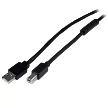 StarTech.com 65 pēdas (20 m) aktīvs USB 2.0 A uz B kabelis, garš USB kabelis, USB printera kabelis, 1x USB A (vīr.), 1x USB B (vīr.), melns