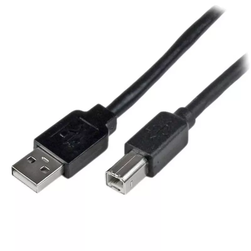 StarTech.com 65 pēdas (20 m) aktīvs USB 2.0 A uz B kabelis, garš USB kabelis, USB printera kabelis, 1x USB A (vīr.), 1x USB B (vīr.), melns