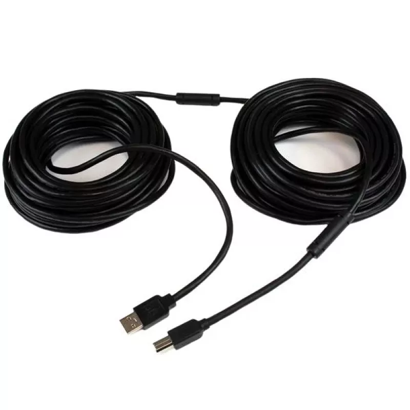 StarTech.com 65 pēdas (20 m) aktīvs USB 2.0 A uz B kabelis, garš USB kabelis, USB printera kabelis, 1x USB A (vīr.), 1x USB B (vīr.), melns