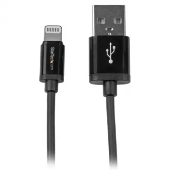 StarTech.com 1 m (3 pēdas) USB–Lightning kabelis – iPhone / iPad / iPod lādēšanas kabelis – ātrās uzlādes Lightning–USB kabelis – Apple MFi sertificēts – melns
