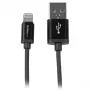 StarTech.com 1 m (3 pēdas) USB–Lightning kabelis – iPhone / iPad / iPod lādēšanas kabelis – ātrās uzlādes Lightning–USB kabelis – Apple MFi sertificēts – melns