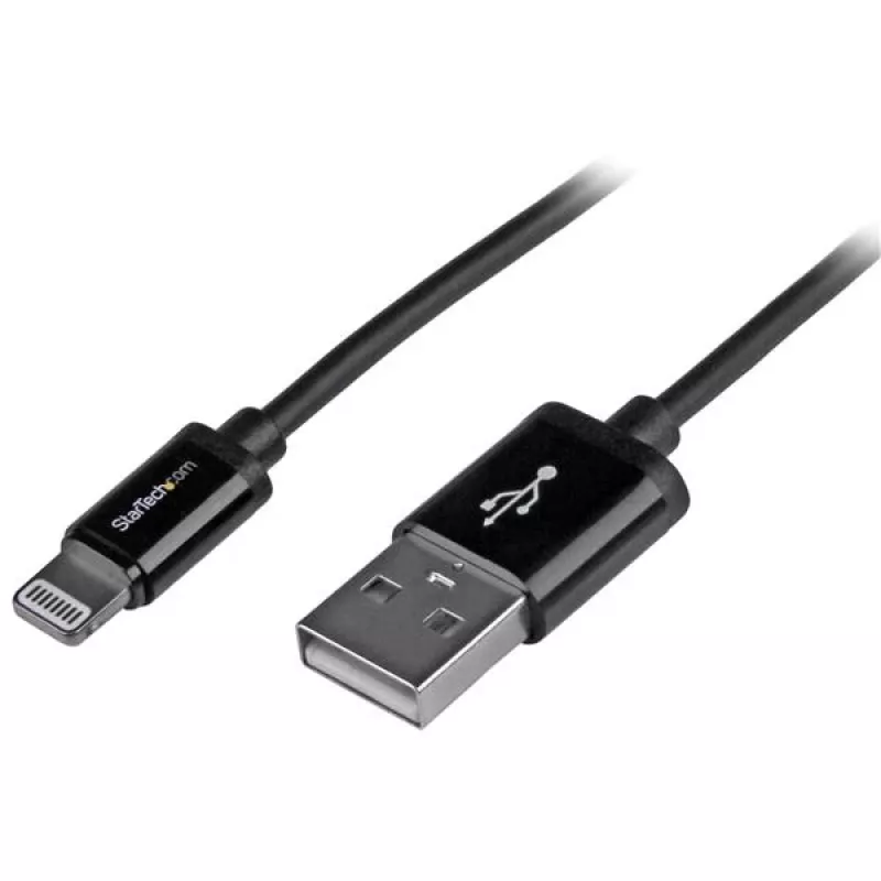 StarTech.com 1 m (3 pēdas) USB–Lightning kabelis – iPhone / iPad / iPod lādēšanas kabelis – ātrās uzlādes Lightning–USB kabelis – Apple MFi sertificēts – melns