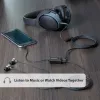 StarTech.com melns, plāns mini ligzdas austiņu sadalītāja kabeļa adapteris - 3,5 mm vīrišķais uz 2x 3,5 mm sievišķo