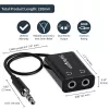 StarTech.com melns, plāns mini ligzdas austiņu sadalītāja kabeļa adapteris - 3,5 mm vīrišķais uz 2x 3,5 mm sievišķo