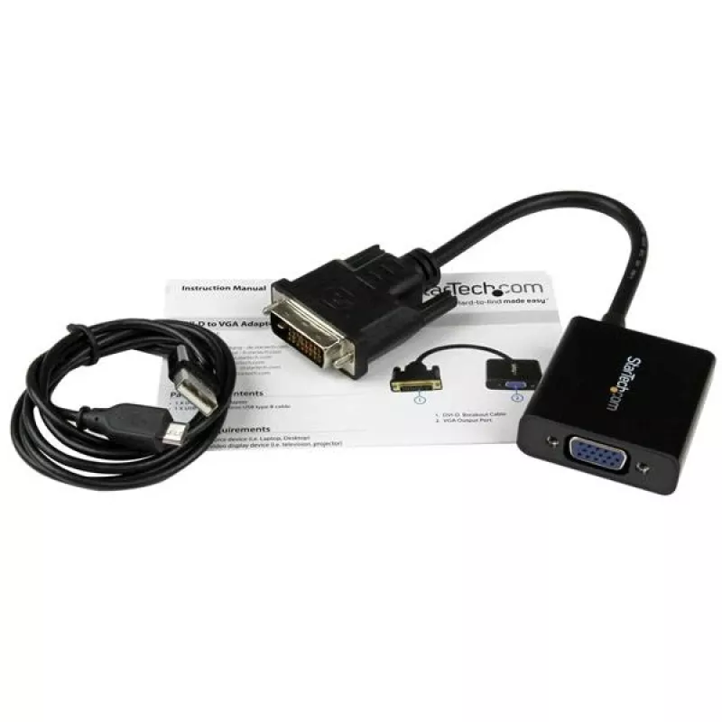 StarTech.com DVI-D uz VGA aktīvā pārveidotāja adaptera kabelis – 1080p