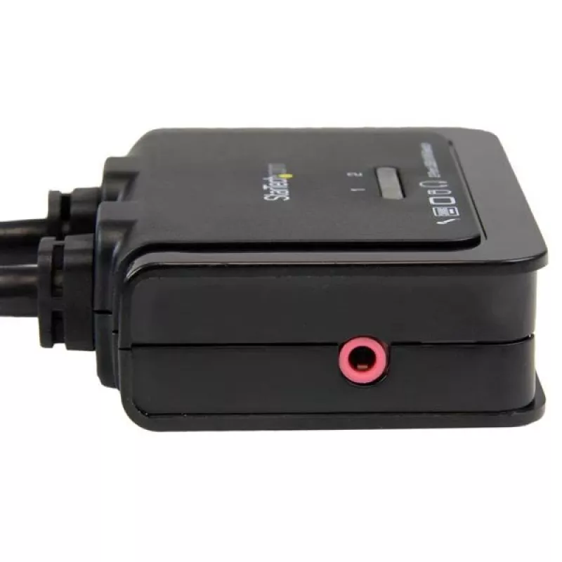 StarTech.com 2 pieslēgvietu USB HDMI kabeļa KVM slēdzis ar audio un tālvadības slēdzi – USB darbināms