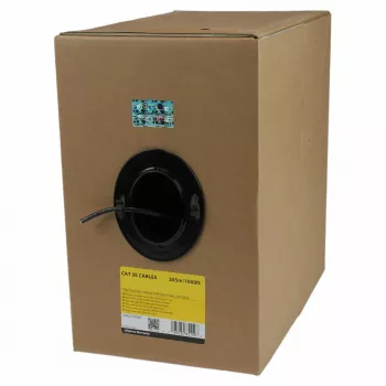 StarTech.com Bulk Cat 5e Ethernet kabelis - 1000 pēdas (304,8 m) - ciets - CMR novērtēts - melns - TAA atbilstīgs