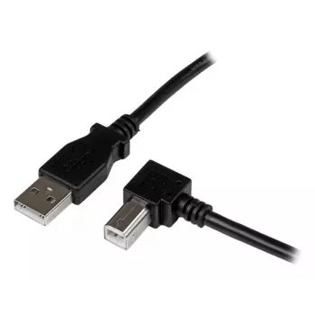 StarTech.com 1 m USB 2.0 A uz leņķveida B kabelis - V/V, 1 m, USB A, USB B, USB 2.0, Vīriešu/Vīriešu, Melns