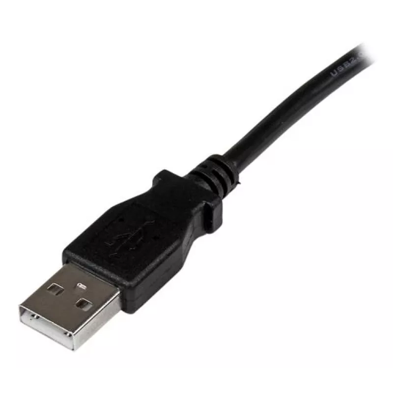 StarTech.com 1 m USB 2.0 A uz leņķveida B kabelis - V/V, 1 m, USB A, USB B, USB 2.0, Vīriešu/Vīriešu, Melns