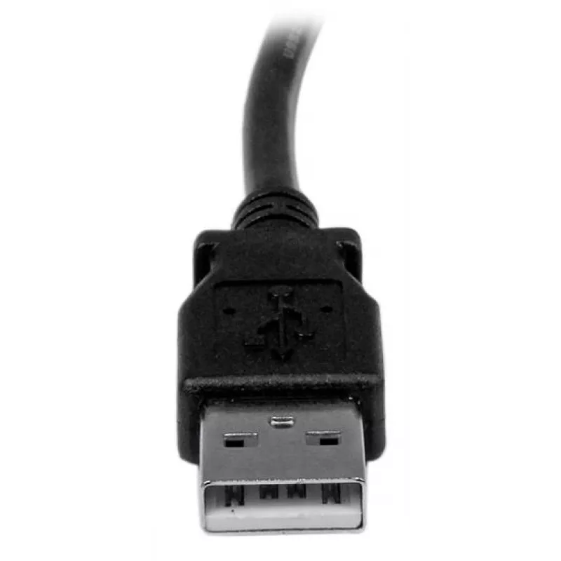 StarTech.com 1 m USB 2.0 A uz leņķveida B kabelis - V/V, 1 m, USB A, USB B, USB 2.0, Vīriešu/Vīriešu, Melns