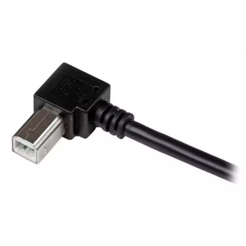 StarTech.com 1 m USB 2.0 A uz leņķveida B kabelis - V/V, 1 m, USB A, USB B, USB 2.0, Vīriešu/Vīriešu, Melns